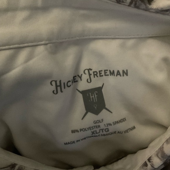 Men’s used size XL Hickey Freenan golf polo shirt spandex woods trees Pre own - Picture 2 of 4